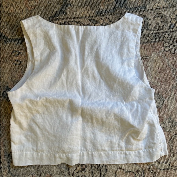 Abercrombie&Fitch Cropped Linen Top - Picture 4 of 4